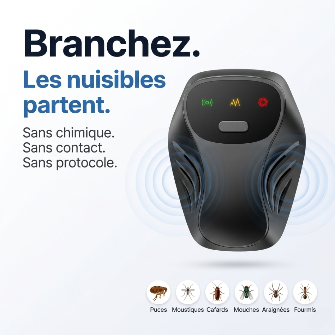 Répulseur Ultrasonique | Anti-puces & nuisibles