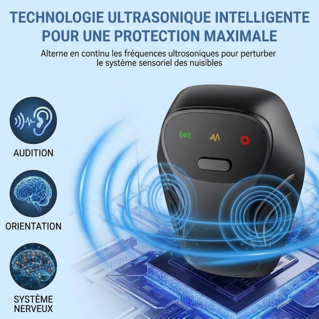 Répulseur Ultrasonique | Anti-puces & nuisibles